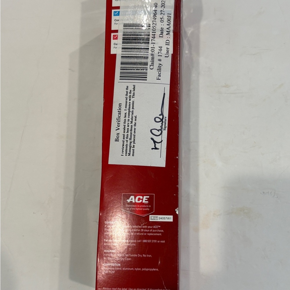 ACE hinged knee brace OS open box new - Picture 8 of 9